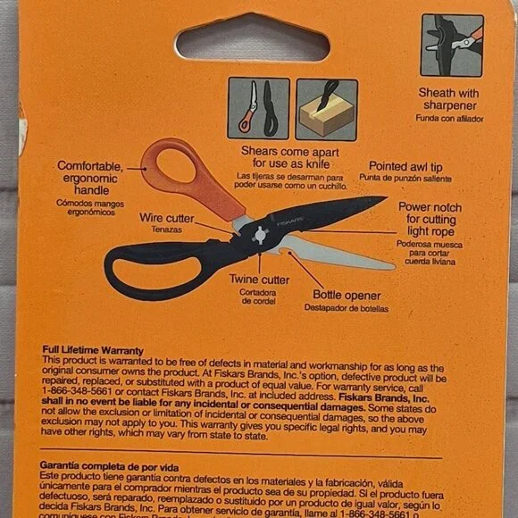 Fiskars Garden Scissors 7-in-1 Garden Shears Multi-Tool with Sheath - Picture 5 of 9